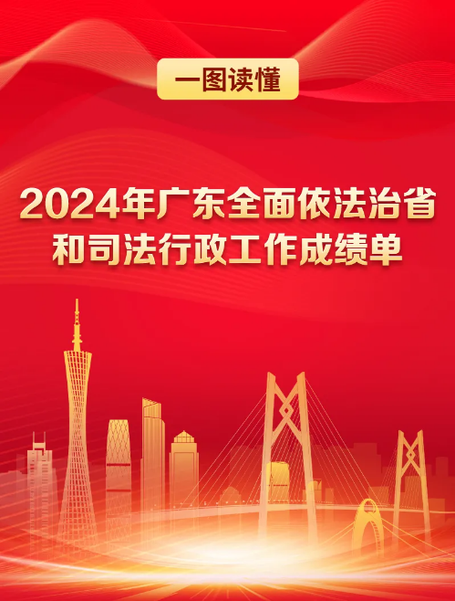 一图读懂：2024年广东全面依法治省和司法行政工作成绩单